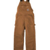 Carhartt ® Duck Quilt-Lined Zip-To-Thigh Bib Overalls
