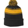 Sport Stripe Pom Pom Beanie
