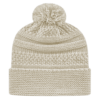 Cable Knit Beanie with Faux Fur Pom Option - Image 2