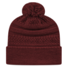 Cable Knit Beanie with Faux Fur Pom Option - Image 3